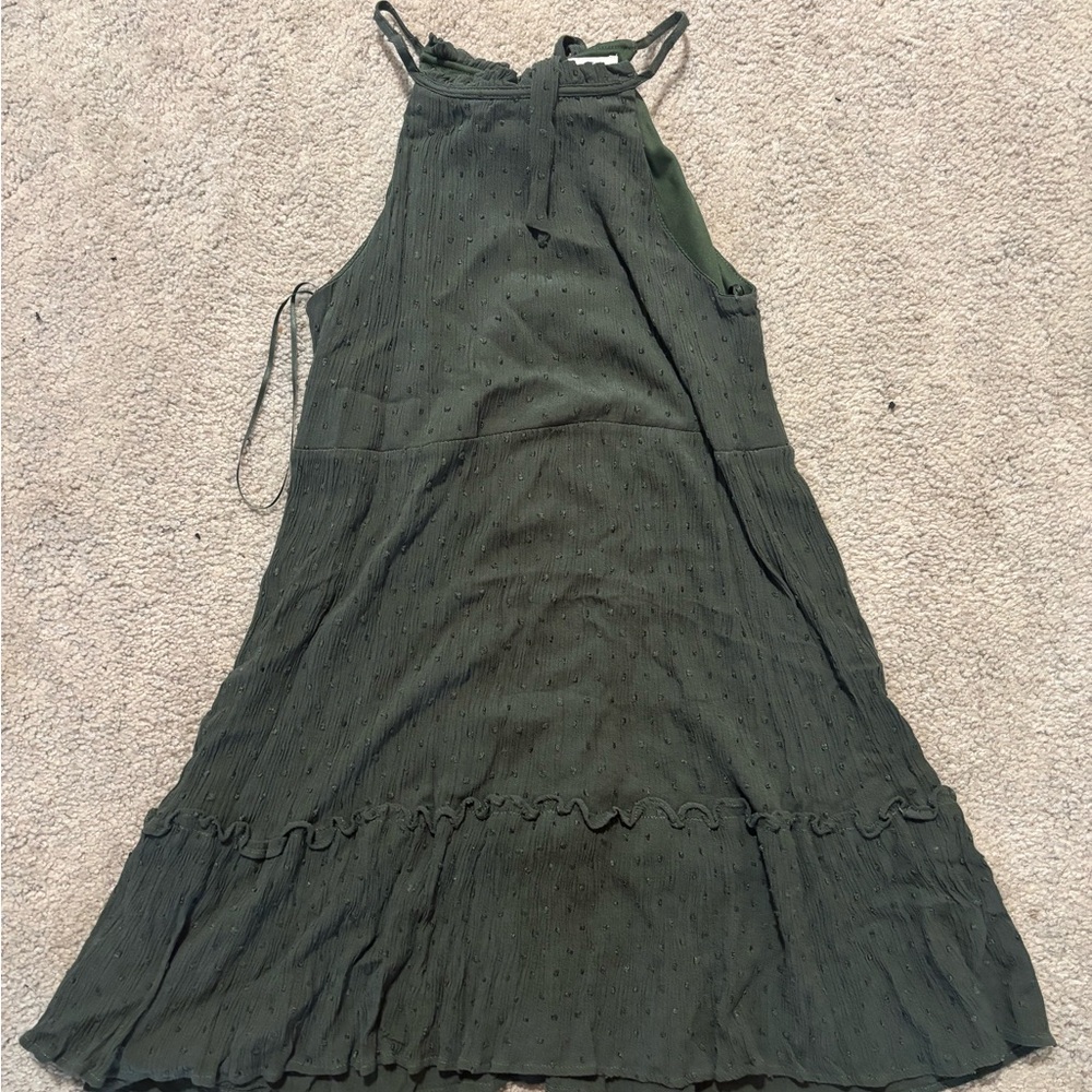 Blue Rain Olive Green Mini Dress
